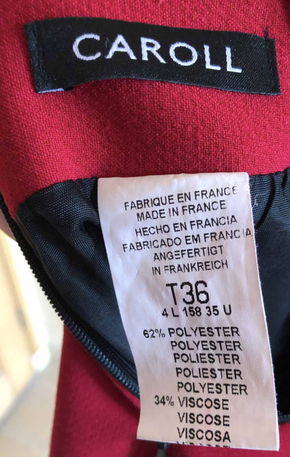 Jupe rouge CAROLL taille 36 neuve Vêtements