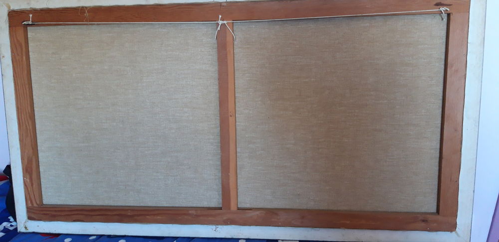 TABLEAU PEINTURE SUR TOILE MONTE SUR CADRE BOIS - Décoration