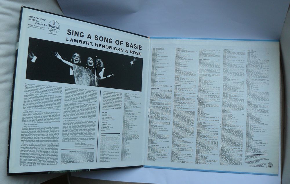 LP LAMBERT, HENDRICKS &amp; ROSS : Sing a song of Basie - 1965 CD et vinyles
