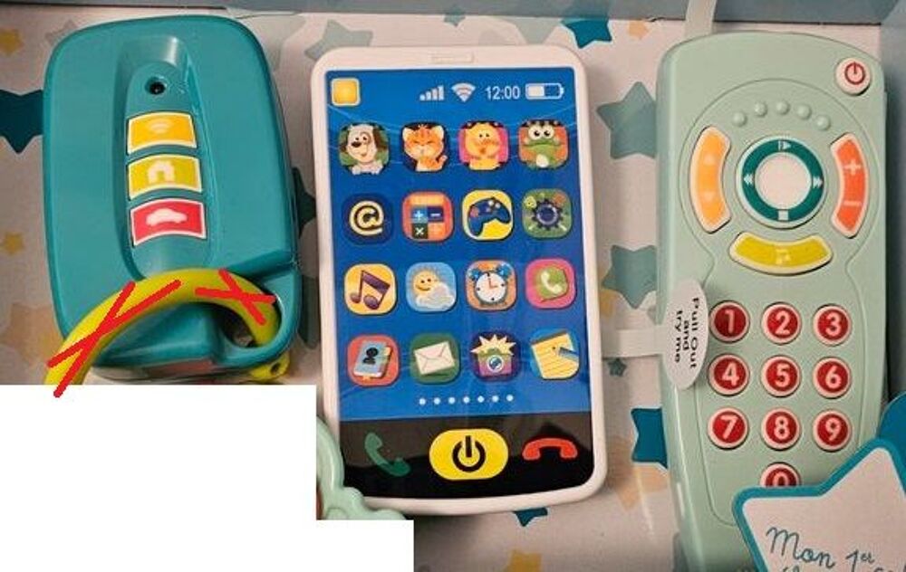 Jeu b&eacute;b&eacute; Kidway : t&eacute;l&eacute;commandes voiture et TV- smartphone Jeux / jouets