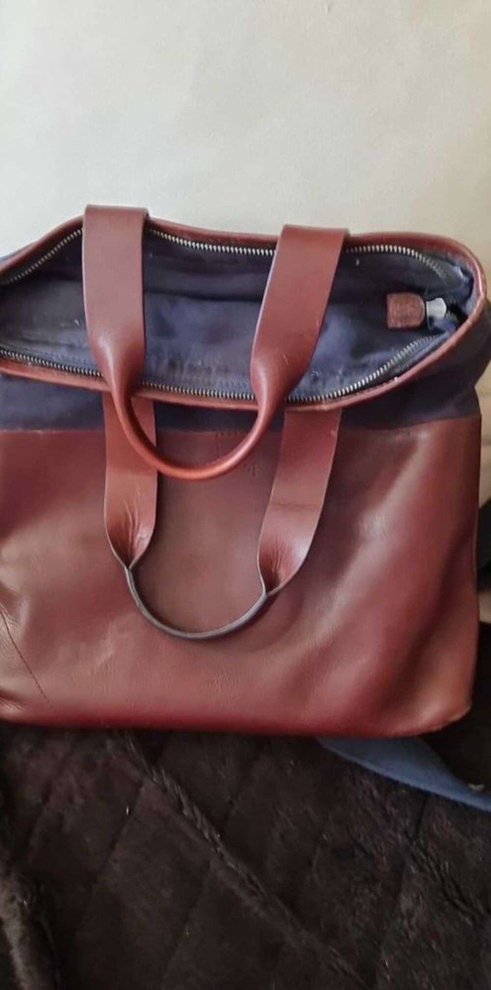 Lot cartable et sacoche assortie TBE Maroquinerie