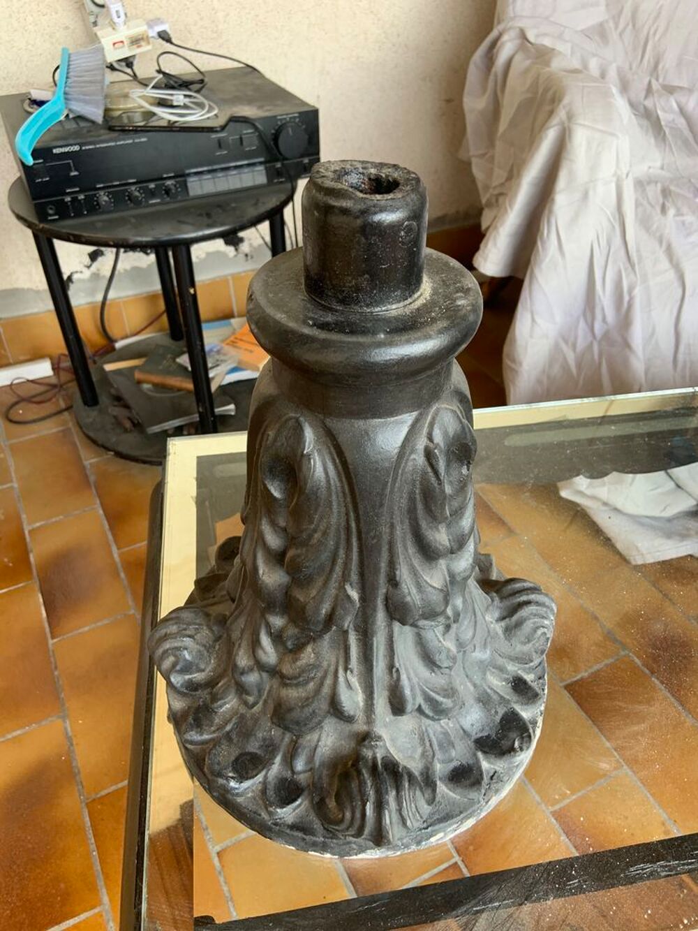 Socle en fonte pour lampe ou autre Décoration