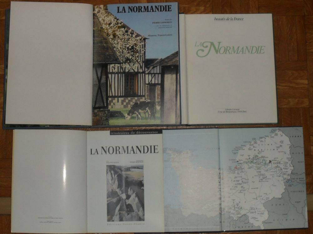 Lot de 4 livres sur la NORMANDIE en tr&egrave;s bon &eacute;tat. Livres et BD