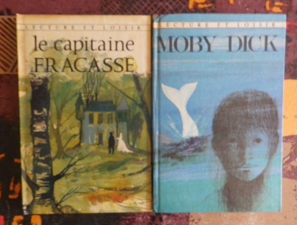 LOT 2 LECTURE ET LOISIR BLEU CAPITAINE FRACASSE MOBY DICK Livres et BD