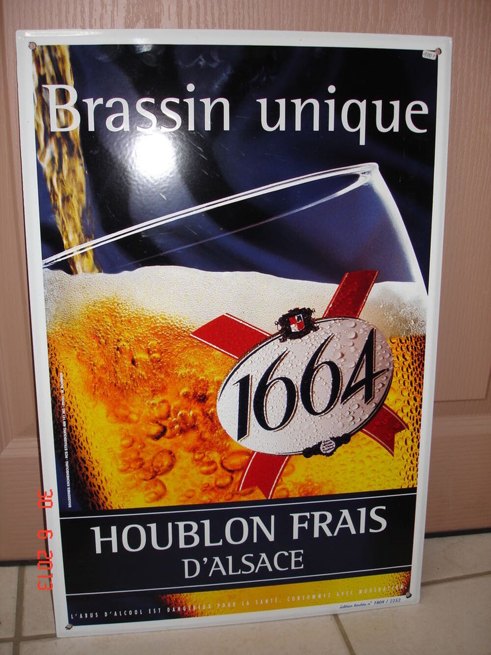 Affiche Publicitaire Bi&egrave;re 1664 - Collection 