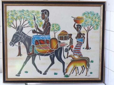 Peinture sur toile thme Afrique 15 Saintes (17)