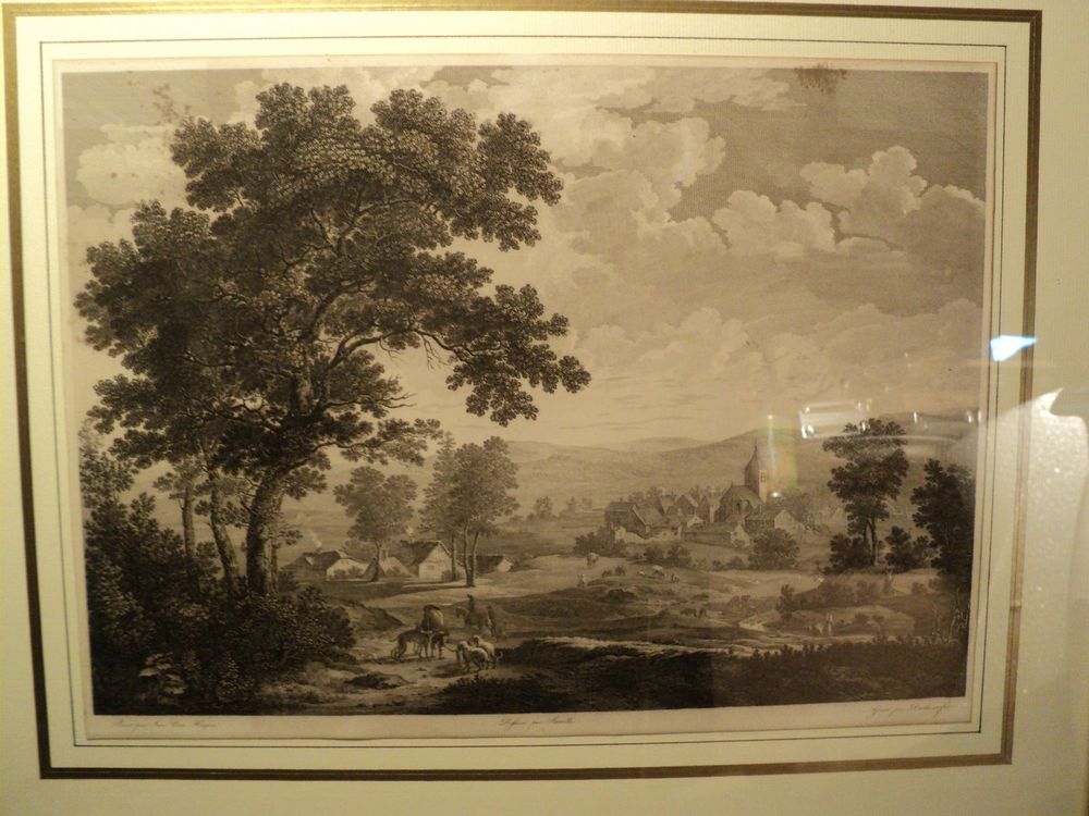 Gravure Sc&egrave;ne Bucolique Jean Van Hagen Duthenofer. 