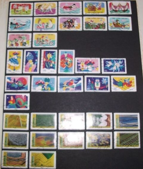 Lot de 11 séries complètes de timbres adhésifs de France.
1 Aillevillers-et-Lyaumont (70)