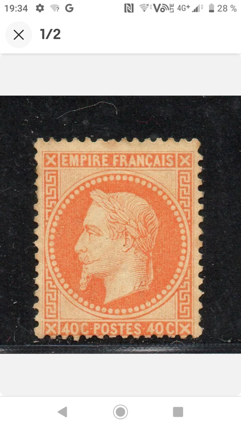 Timbre napoleon 31 b orange vif cote yvert et tellier 2500 990 Lens (62)