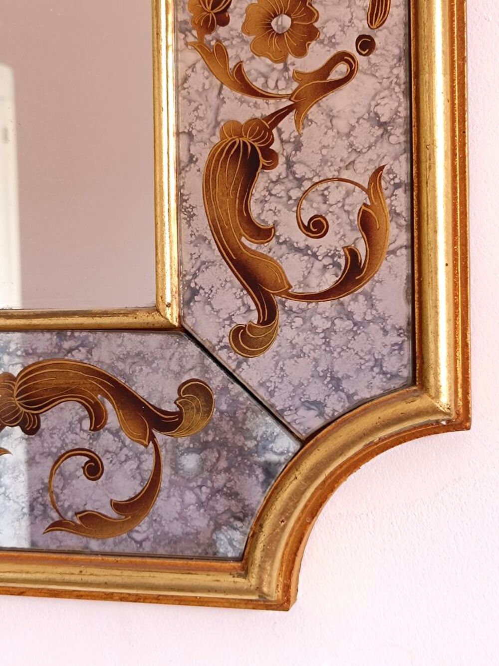 Miroir en verre &eacute;glomis&eacute; Décoration