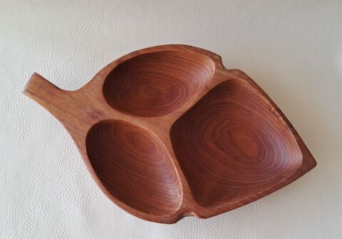 plateau ap�ritif en bois de teck en forme de feuille d'arbre 12 Carnon Plage (34)