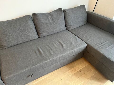 FRIHETEN Canapé convertible angle+rangement, Skiftebo gris 300 Châtenay-Malabry (92)
