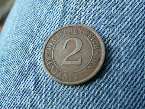 Pice Allemagne 2 Reichs pf ennig 1924 A 7 Bordeaux (33)