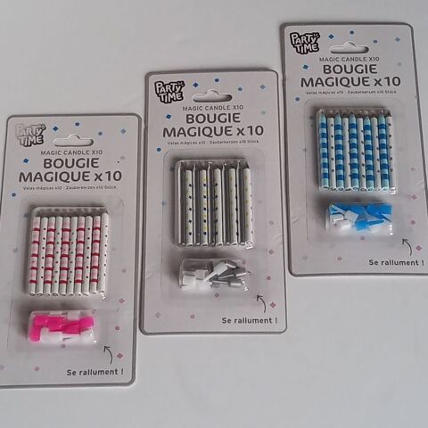 Set de 30 bougies magiques et les piques à gateaux, bleues, 4 Saumur (49)