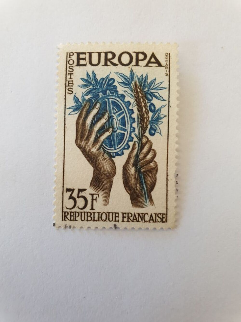 Timbre France Oblit&eacute;r&eacute; 1957 Europa 35 F - 0.25 euro 
