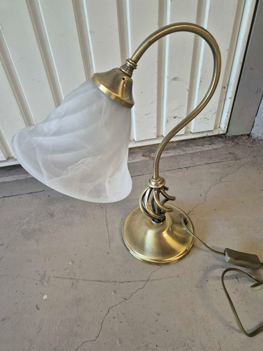 lamp Anglais cuivre et verre. Décoration