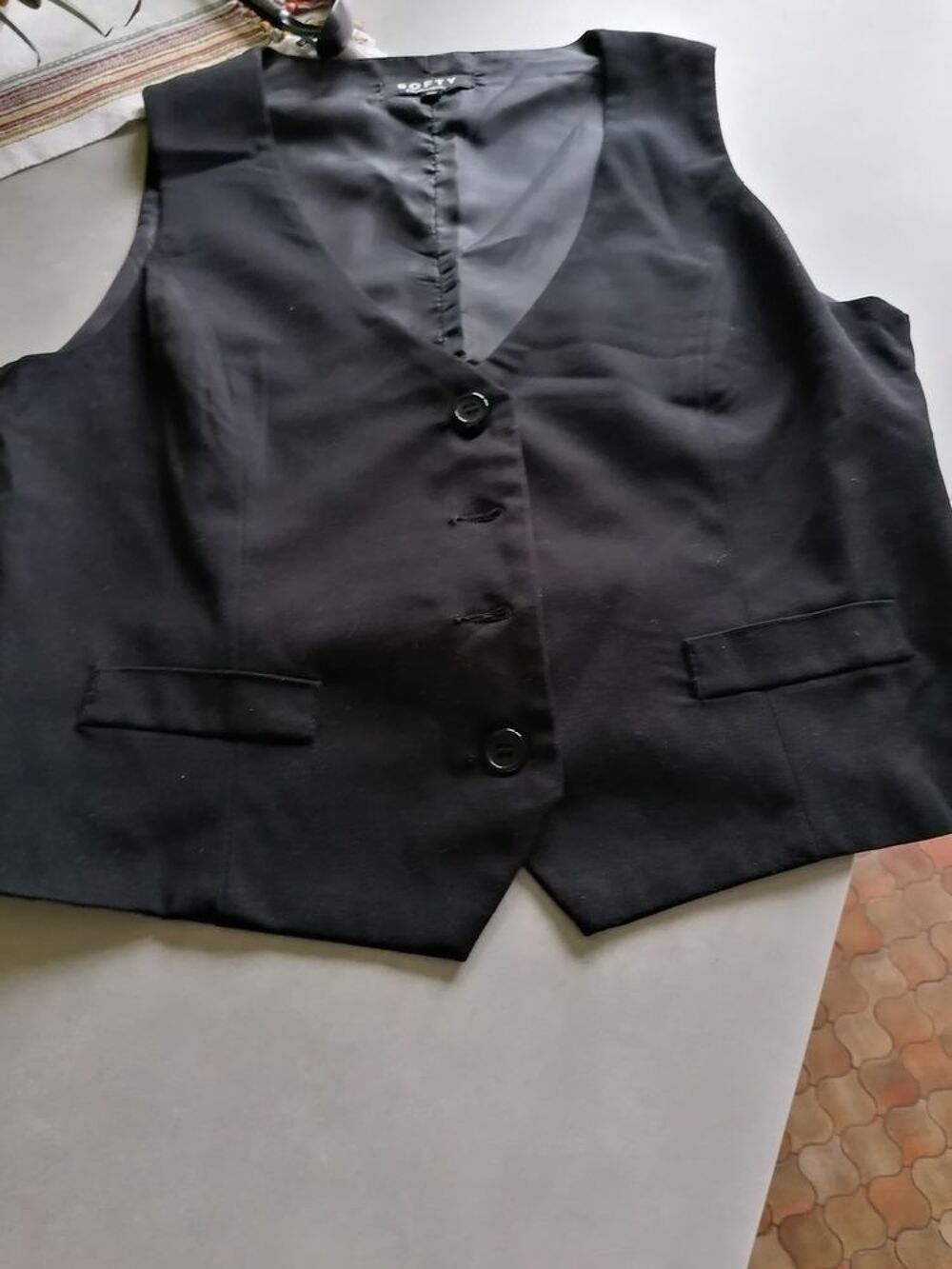 Gilet de costume femme noir Vtements