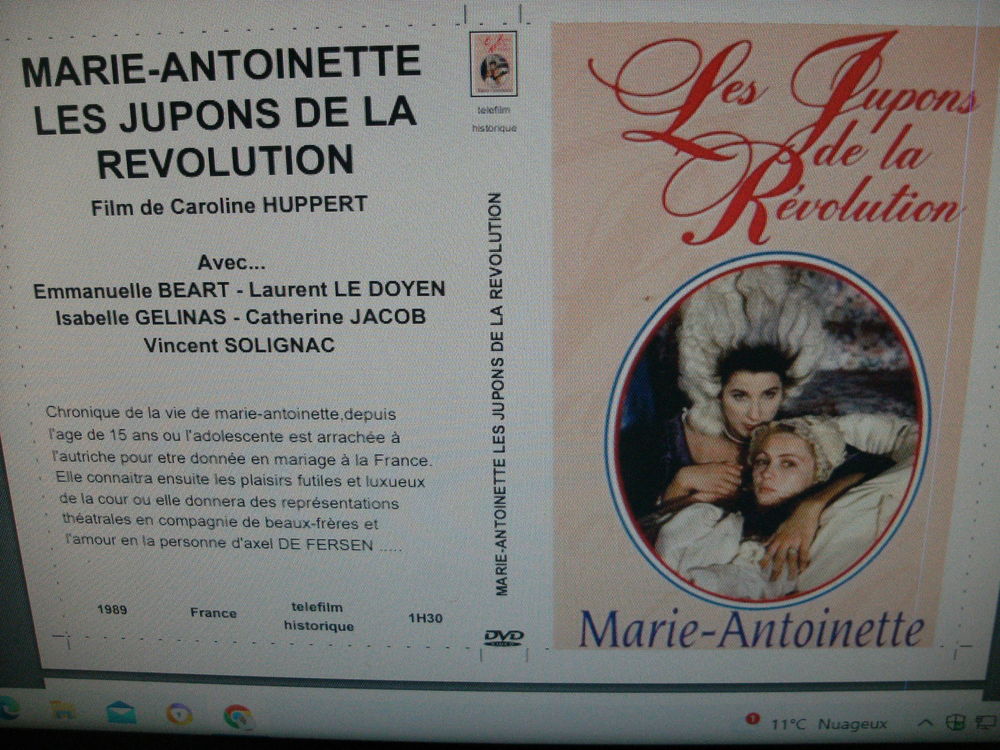 Rare film : " Marie-Antoinette " DVD et blu-ray