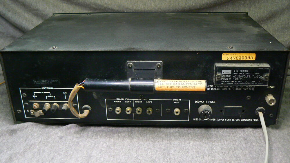 Sansui TU-3900 Tuner vintage Audio et hifi