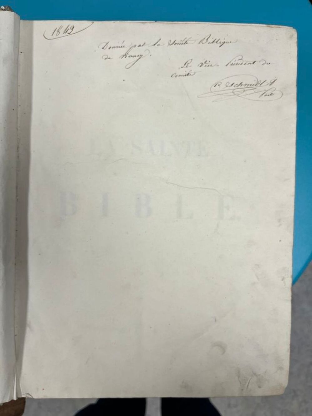 BIBLE PROTESTANTE DE 1848 