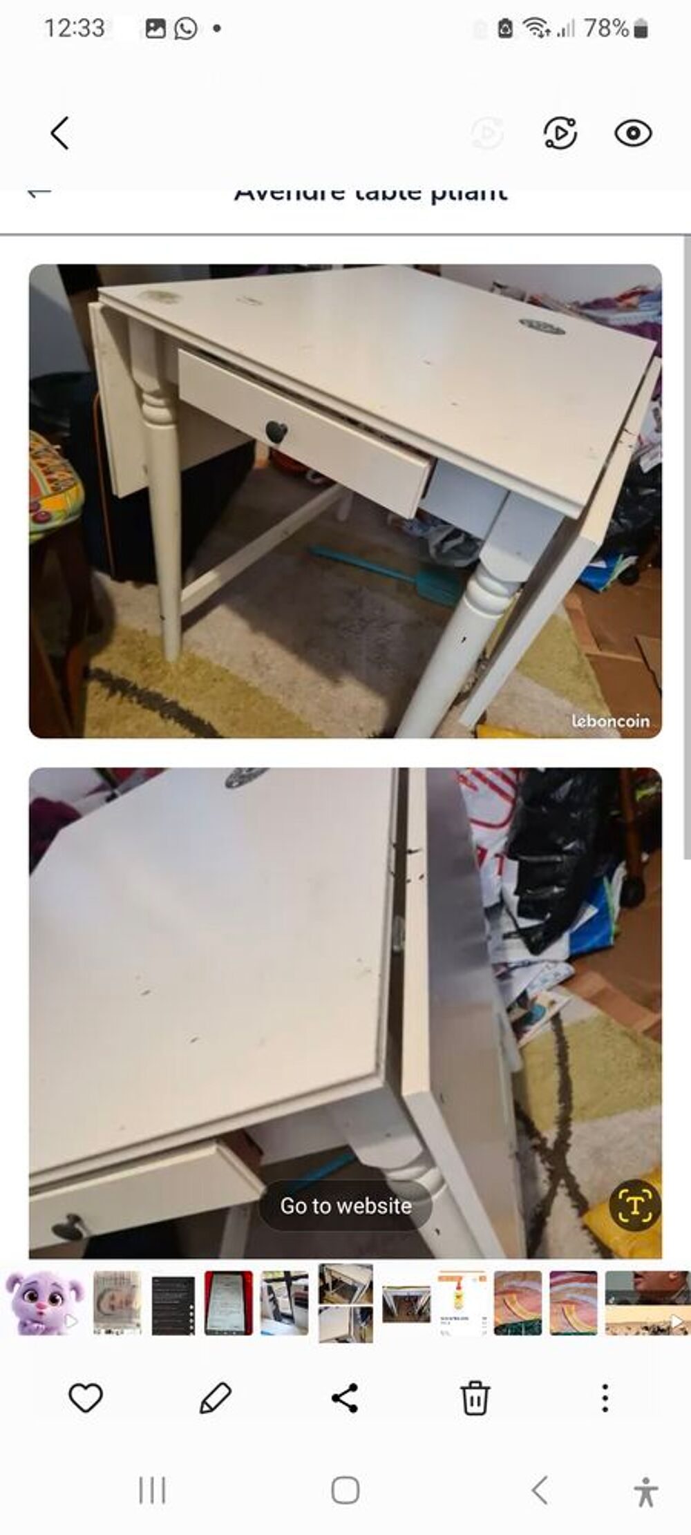 Table pliant Meubles