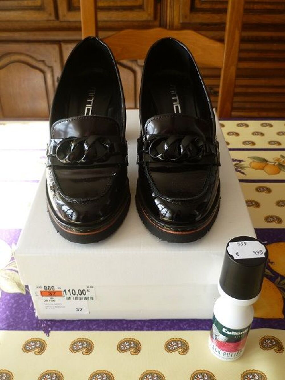 Chaussures Vernis noir 37 mode accessoire d&eacute;co tenue soir&eacute;e Chaussures