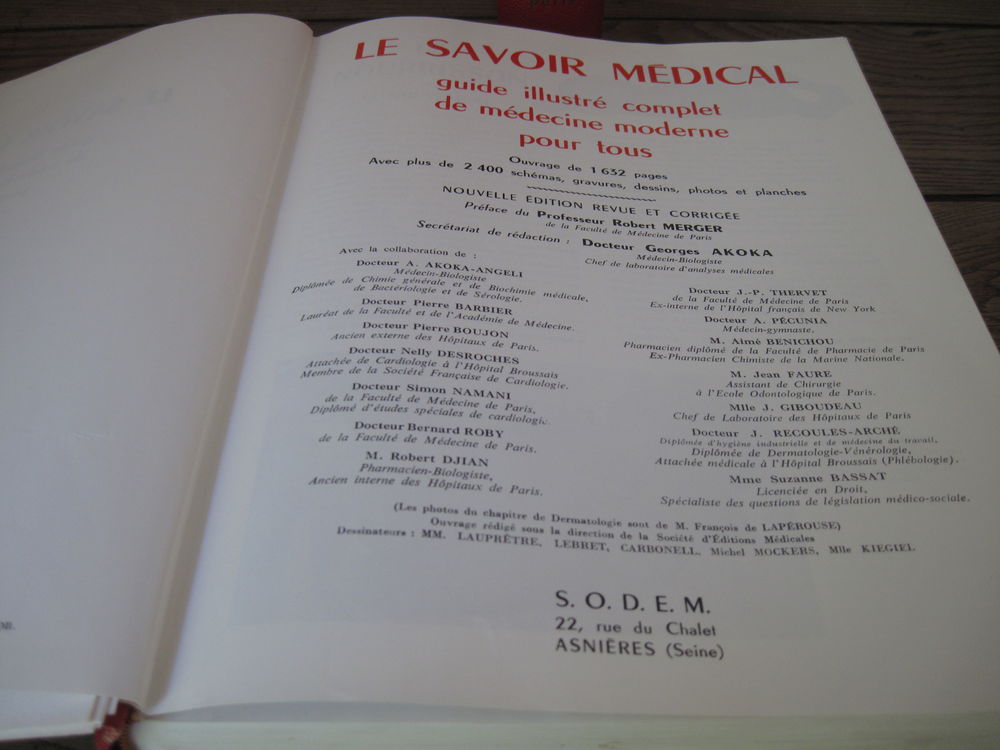 Le Savoir M&eacute;dical 2 volumes 