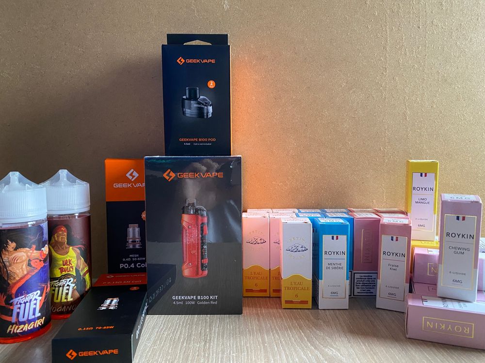 lot cigarette &eacute;lectronique + produits Neuf Electroménager