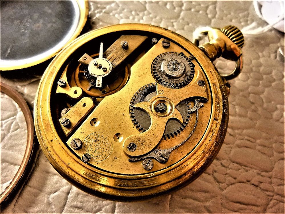 EL VIAJANTE MONTRE DE POCHE FERROVIAIRE RARE vers 1880 GOC10 Bijoux et montres
