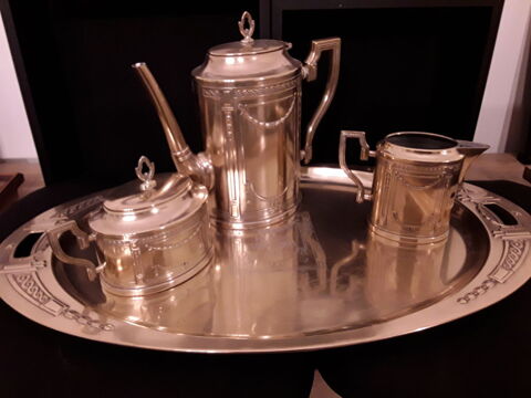 Service à café  ancien en cuivre et laiton Art déco 90 Cheptainville (91)