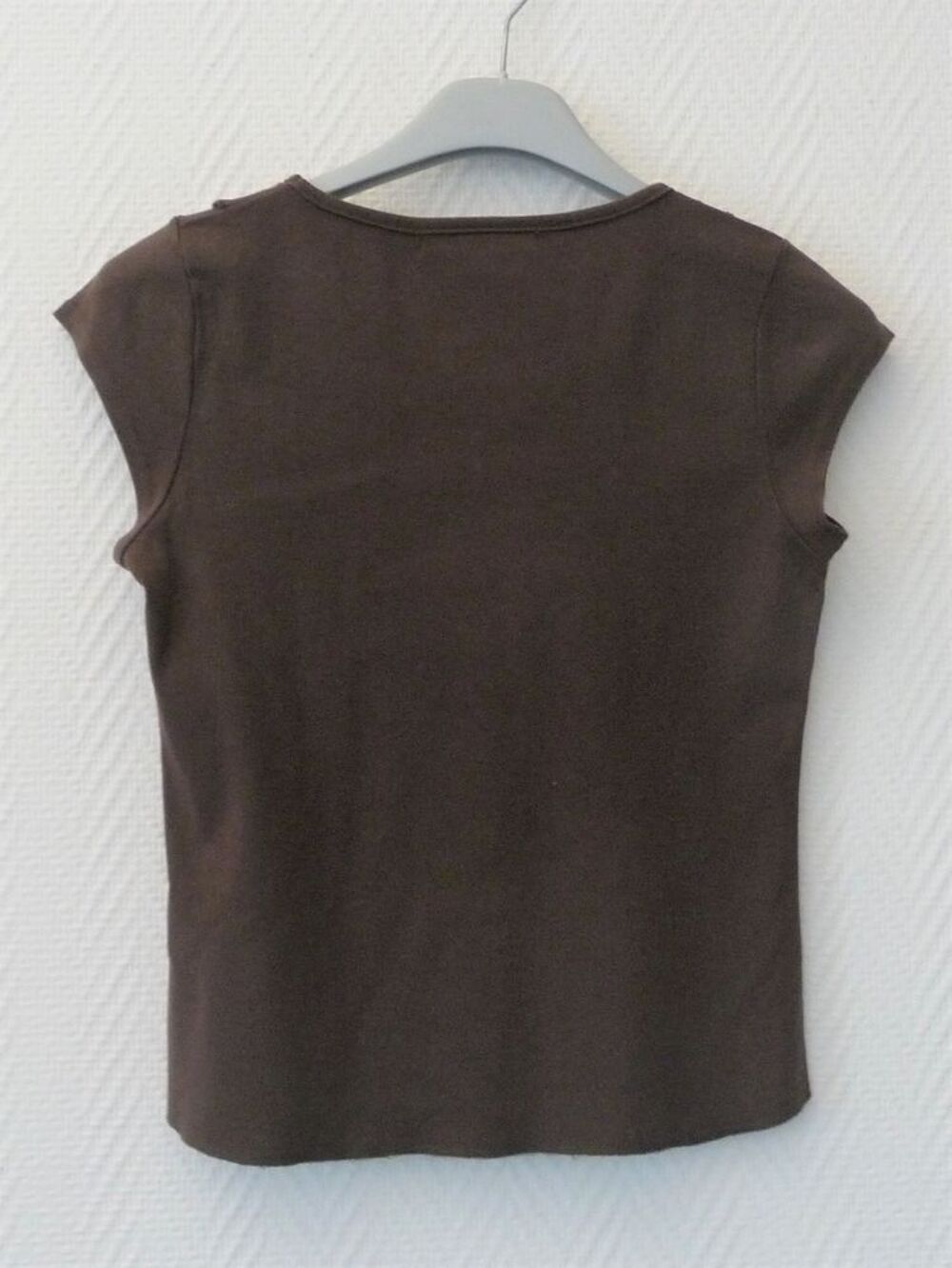 Top/ Tee Shirt Coton Kaki avec Drap&eacute; Kaki- Taille 36- Solola Vêtements