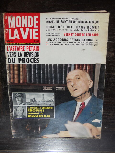 le MONDE et LA VIE  L'AFFAIRE PTAIN VERS LA RVISION No 138 16 Tours (37)