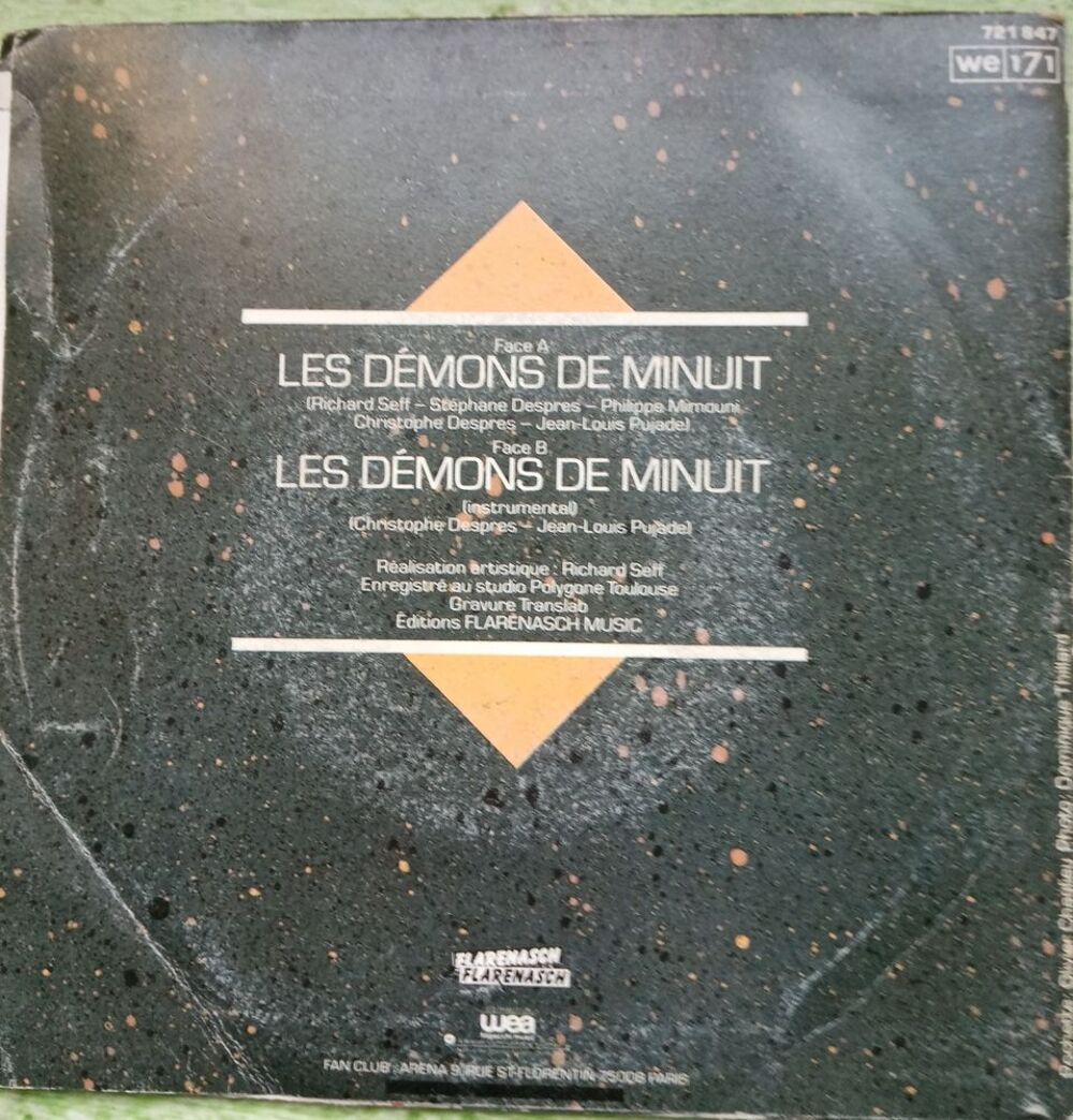 Vinyle 45T Original 1986 Images Les D&eacute;mons de Minuit CD et vinyles