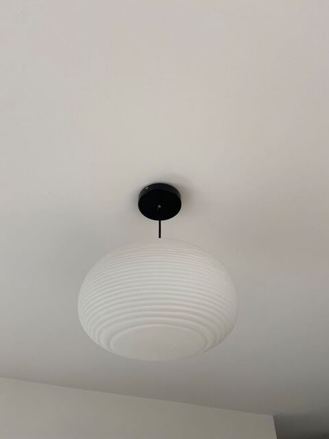 Suspension en verre dpoli blanc 60 Antibes (06)