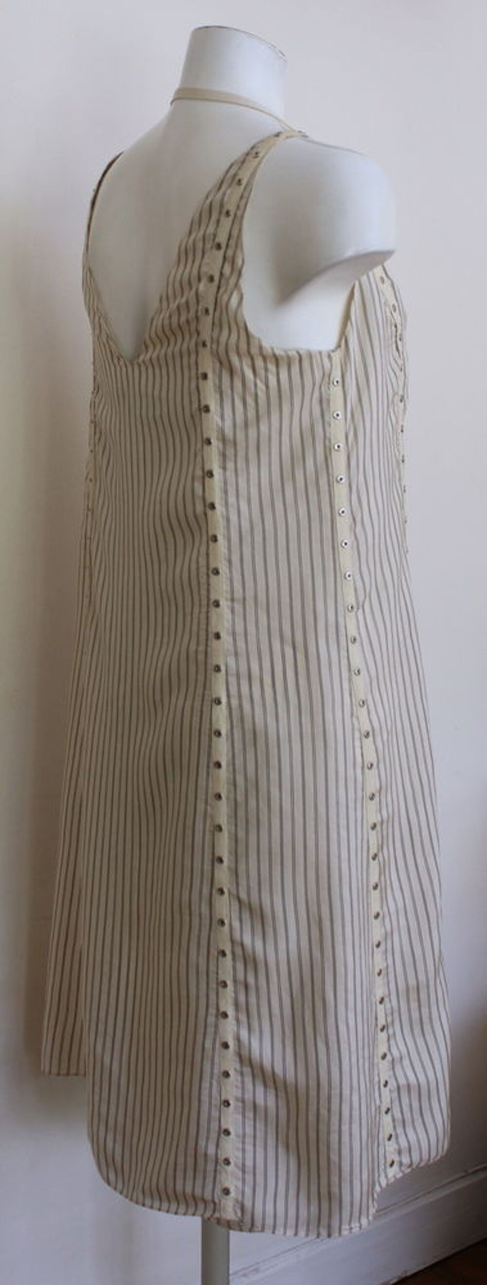 Robe soie ray&eacute;e GILLES ROZIER T.36 Fr Vêtements