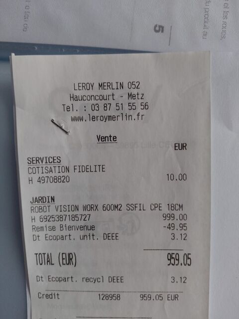 Robot tondeuse Worx 500 Gu�nange (57)