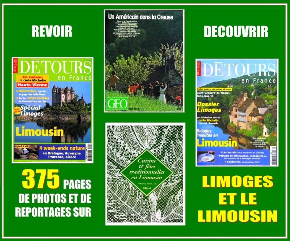 LIMOGES ET LE LIMOUSIN - balades et gastronomie Livres et BD