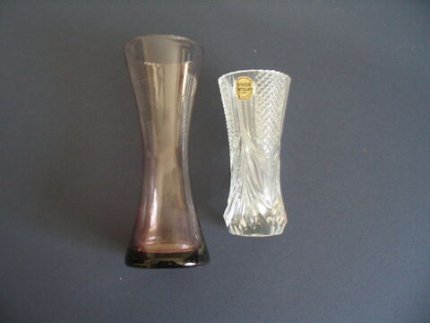 Petits vases cristal et verre fum� 5 Wolxheim (67)