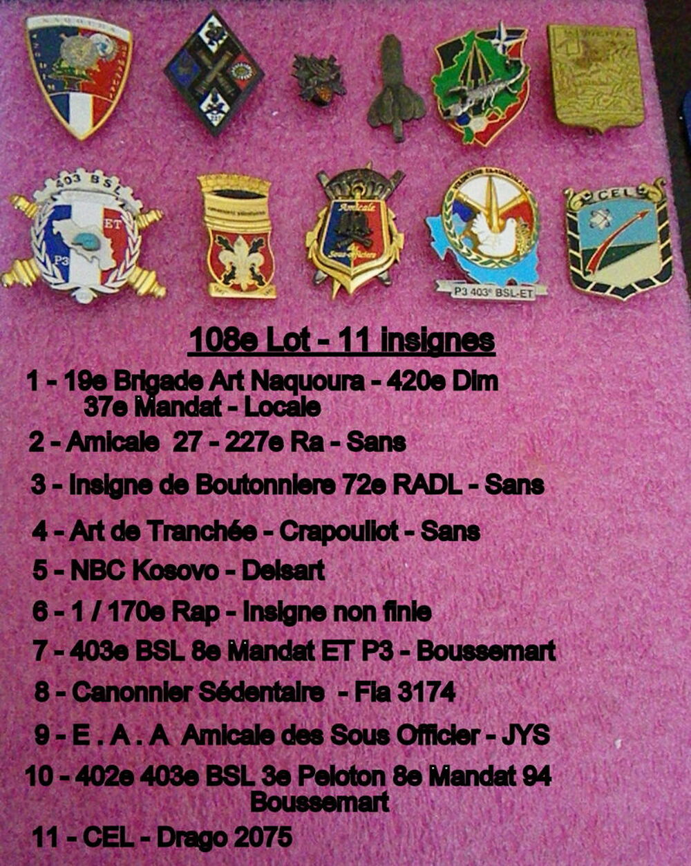 insignes 