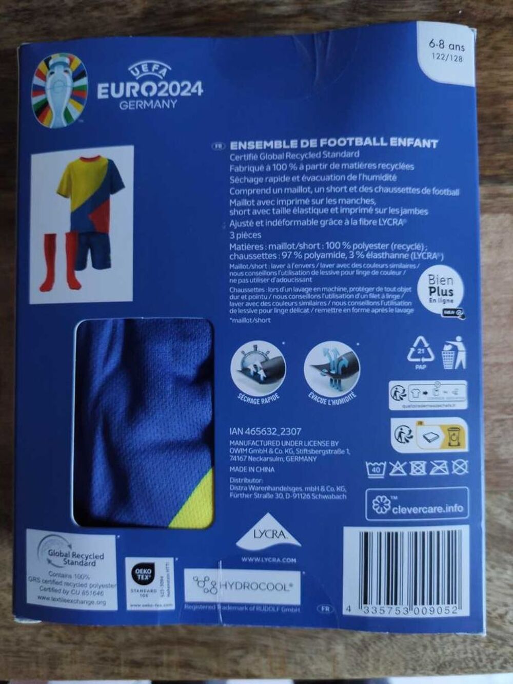 Ensemble de Football Lidl Enfant 6-8 ans Vêtements enfants