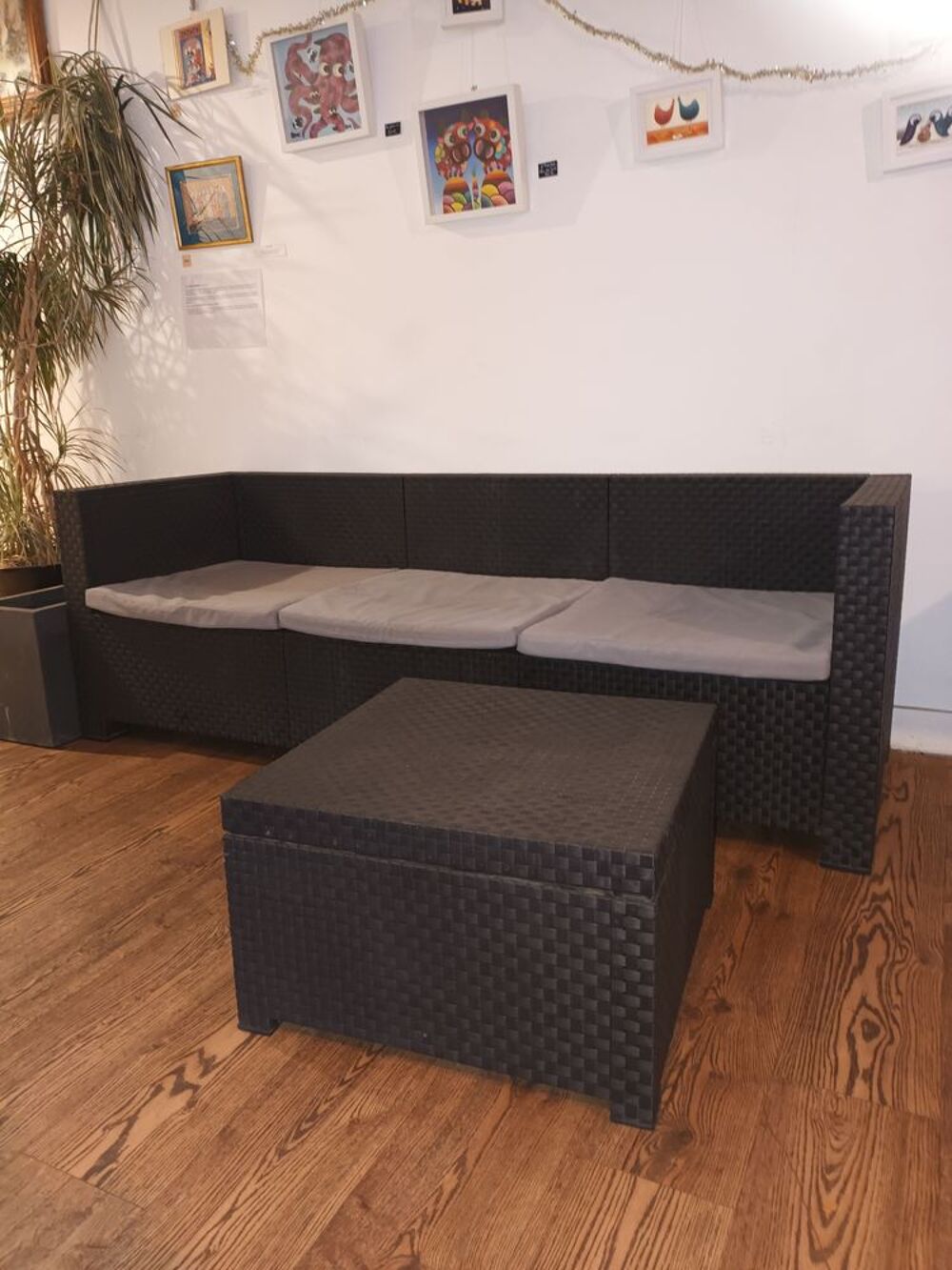 Ensemble banquette, fauteuil, table pour jardin ou terrasse Jardin