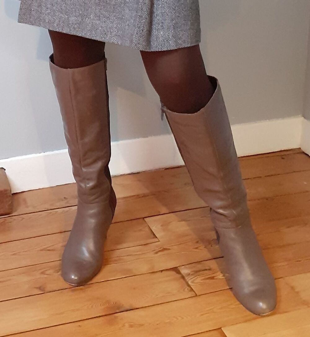 Bottes ANDRE 38 marron glac&eacute; Chaussures
