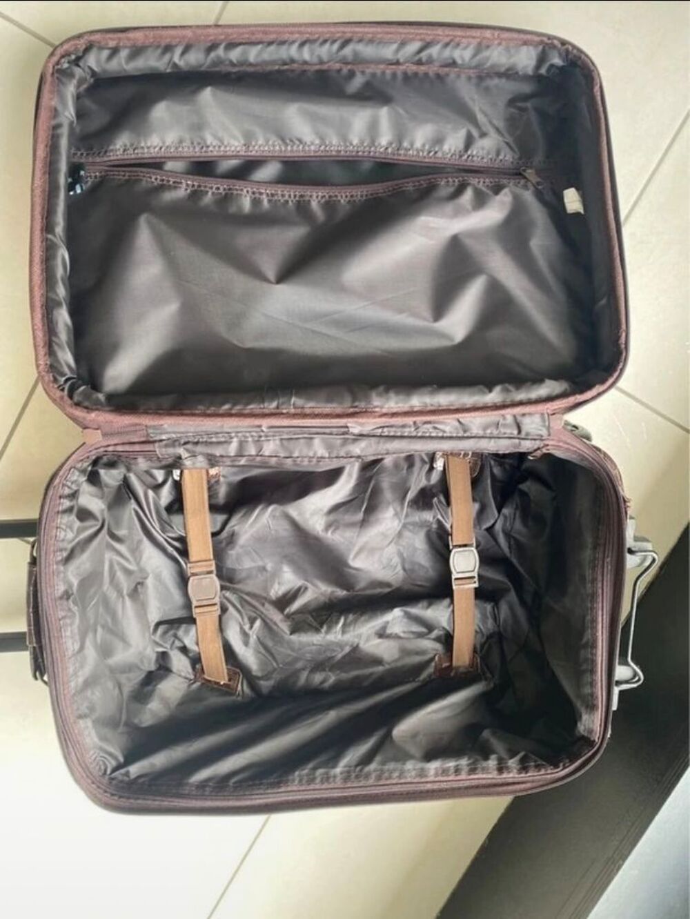 Ensemble bagages : Valise &agrave; roulettes et sac assorti en PVC Maroquinerie
