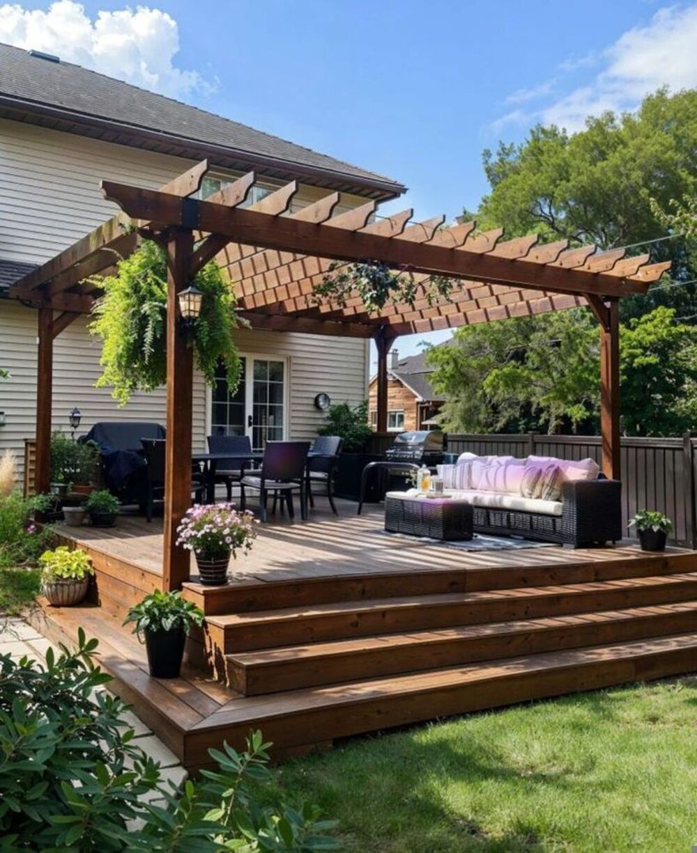 Pergola adossable bois 6x 3m Bricolage