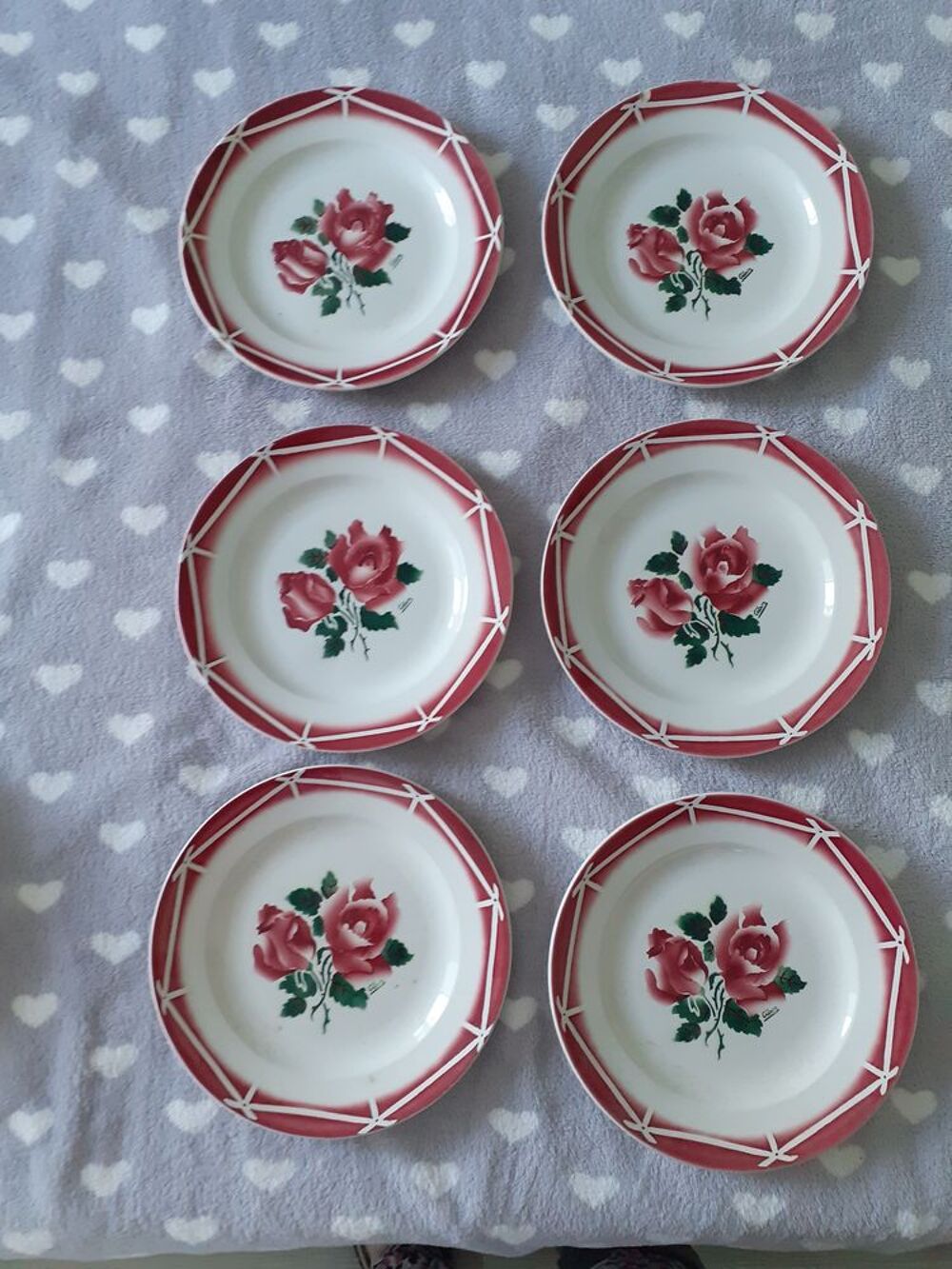 Lot de 6 assiettes anciennes collection CIBON Décoration