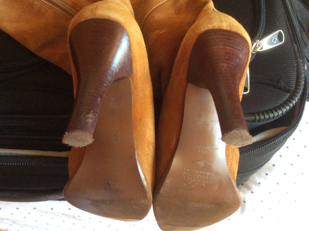 Bottes femme daim caramel 38 comme neuves ALDO Chaussures