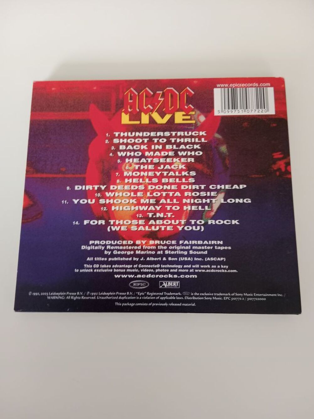 AC DC LIVE CD et vinyles