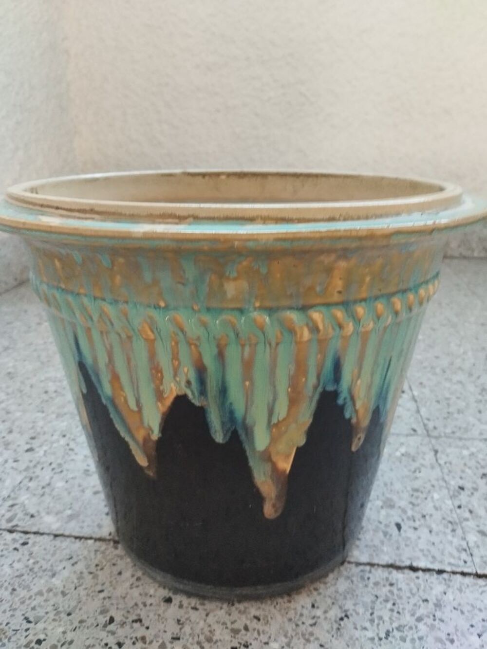 Pots de fleurs en terre cuite &eacute;maill&eacute;e Décoration