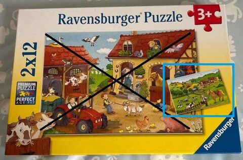 Puzzle 12 pi�ces th�me ferme Beauchamp (95)