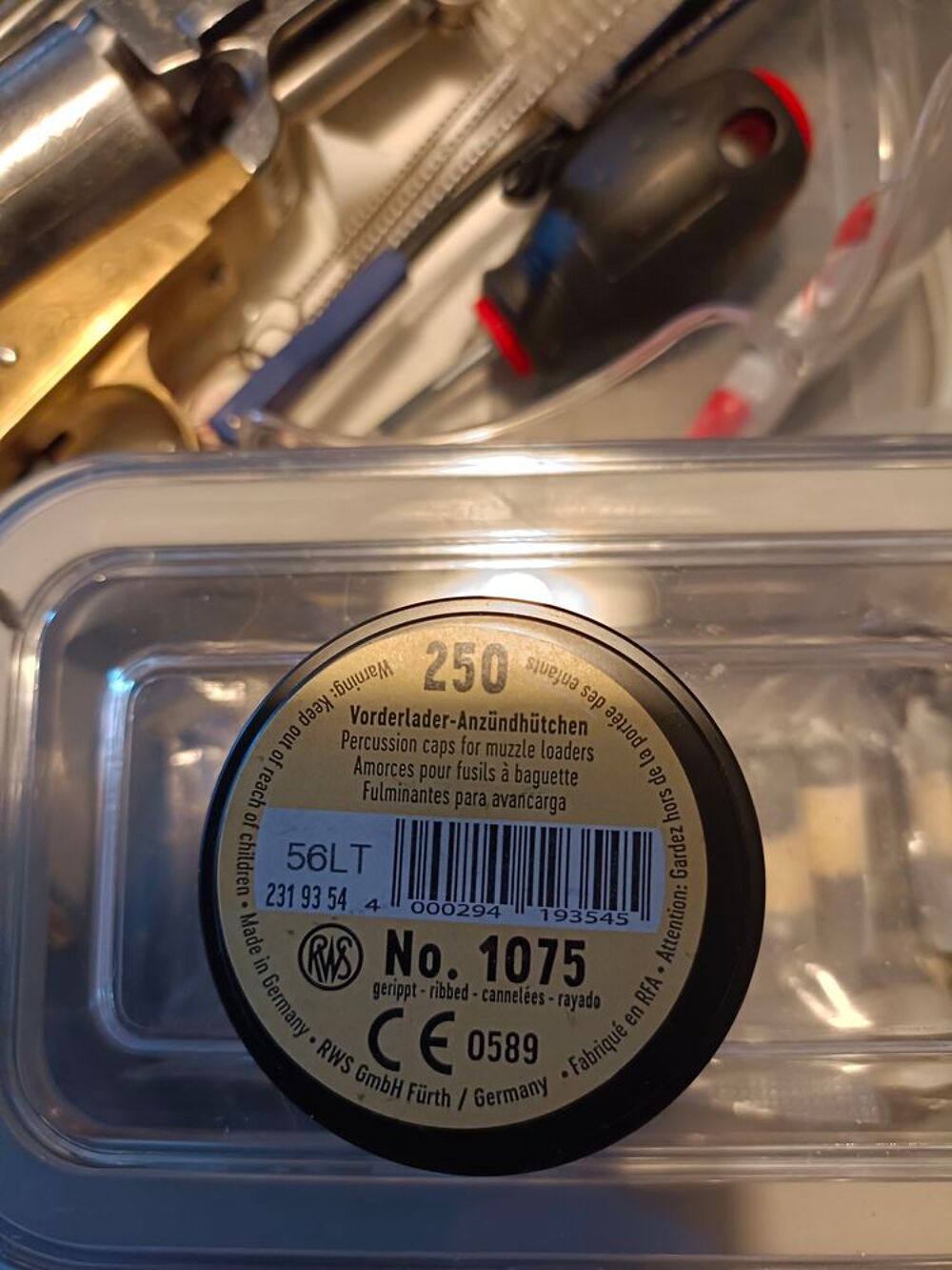 Bo&icirc;te 250 AMORCES pour REPLIQUES UBERTI &amp; PIETTA PoudreNoire 
